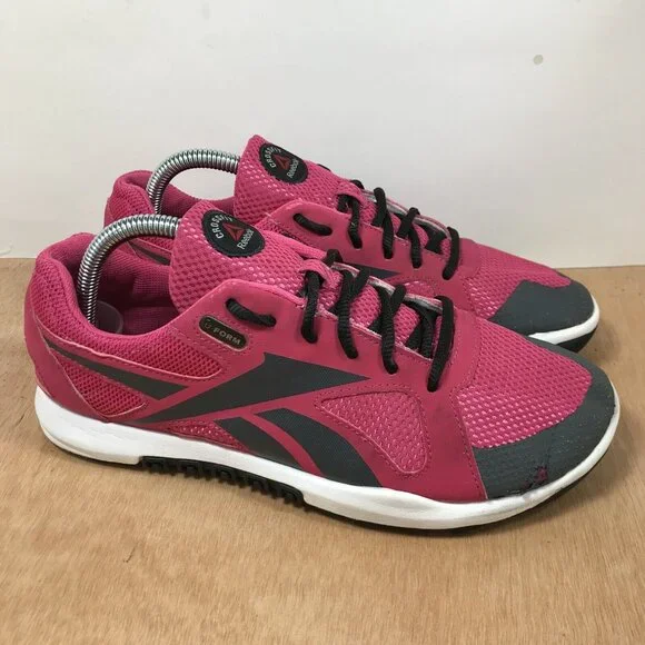 Reebok Crossfit Women Size 9.5Pink Training Lace Up Shoes U Form 023501 - Picture 1 of 9